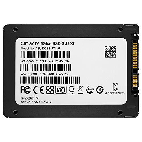 ADATA Ultimate SU800 128 GB, SSD form factor 2.5", SSD sąsaja SATA, Skaitymo greitis 560 MB/s, Rašymo greitis 300 MB/s