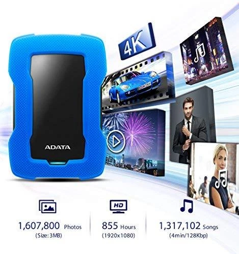 ADATA HD330 1000 GB, 2.5 ", USB 3.1, Mėlyna