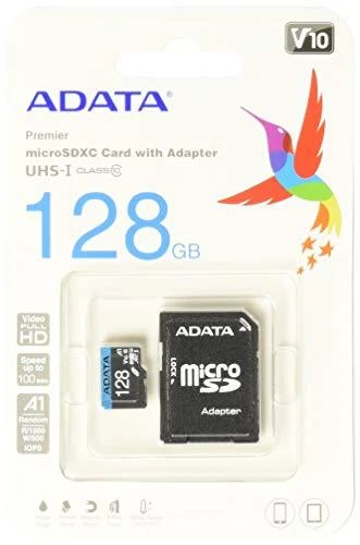 Atminties kortelė ADATA 128GB Micro SDXC V10 85MB/s + adapteris