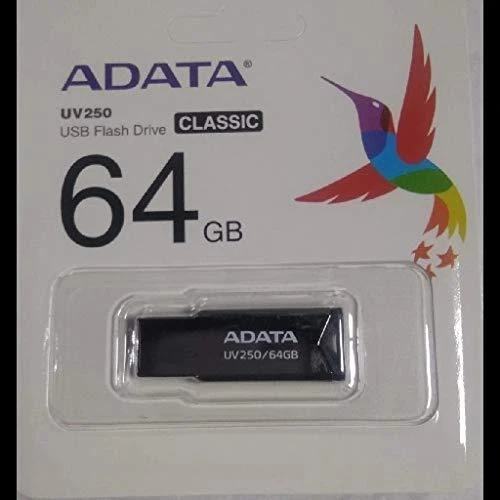 ADATA | USB Flash Drive | UV250 | 64 GB | USB Type-A | Sidabrinis