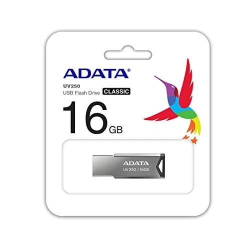 ADATA DUOMENYS | FlashDrive UV250 | 16 GB | A tipo USB | Sidabrinis