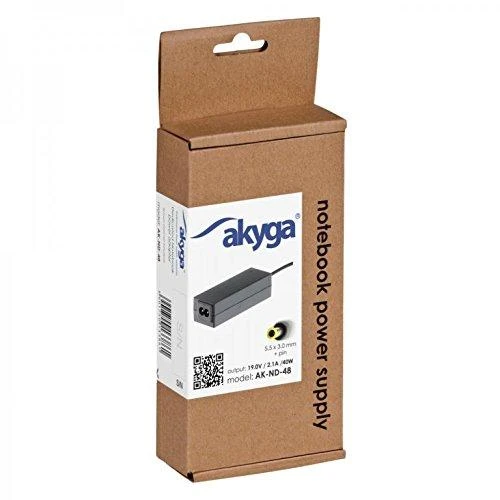 Nešiojamojo kompiuterio pakrovėjas Akyga AK-ND-48 (19V / 2.1A 40W 5.5 x 3.0mm) SAMSUNG 1.2m