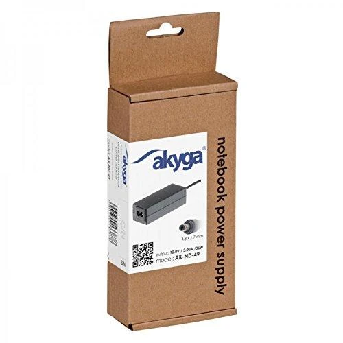 Nešiojamojo kompiuterio pakrovėjas Akyga AK-ND-49 (12V / 3.0A 36W 4.8 x 1.7mm) ASUS 1.2m