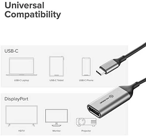 USB adapteris „Alogic Alogic“ USB adapteris, USB-C, jungtis -> DP lizdas, 15 cm, 4K