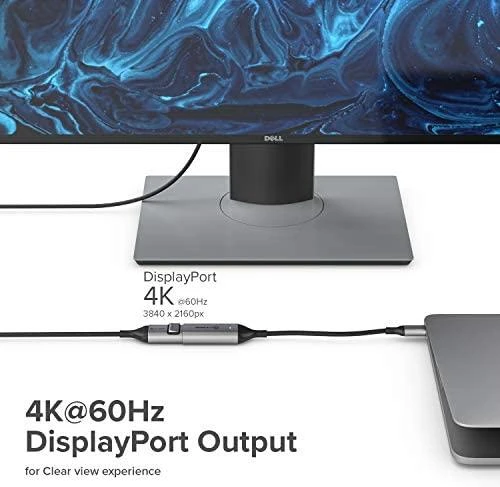USB adapteris „Alogic Alogic“ USB adapteris, USB-C, jungtis -> DP lizdas, 15 cm, 4K
