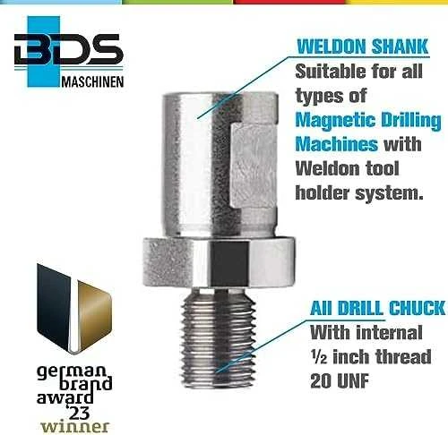 Grąžtas Adapteris griebtuvui BDS 1/2"