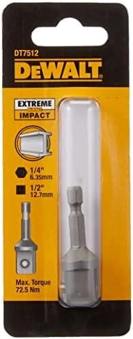 DEWALT ADAPTER DO ZAKRĘTAREK UDAROWYCH 1/4" NA NASADKI 1/2"