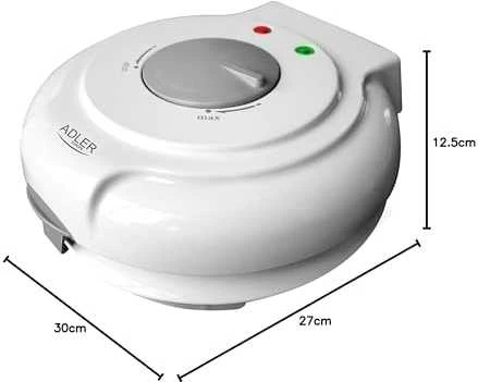 Adler Vaflinė AD 3038 Balta, 1500 W