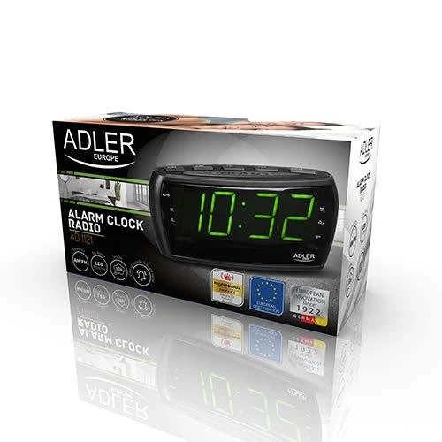 Adler AD1121 Radijo žadintuvas, juodos spalvos