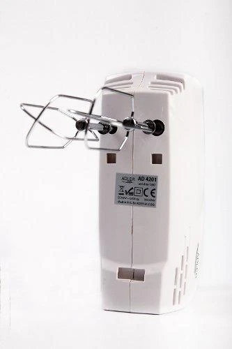 Plakiklis Adler AD 4201 g Baltas, Hand mixer, 300 W, Greičių skaičius 5, Shaft material Nerūdijantis plienas,