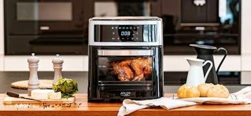 Mikrobangų krosnelė Adler | Airfryer Oven | AD 6309 | Power 1700 W | Capacity 13 L | Nerūdijantis plienas/Juodas