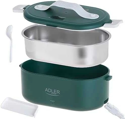 Adler | Heated Food Container | AD 4505g | Capacity 0.8 L | Material Nerūdijantis plienas/Plastic | Žalias