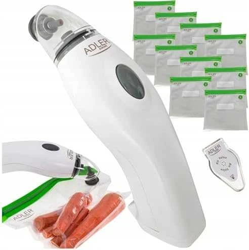 Adler Food Vakuuminis oro ištraukimo rinkinys | AD 4515 | Baltas