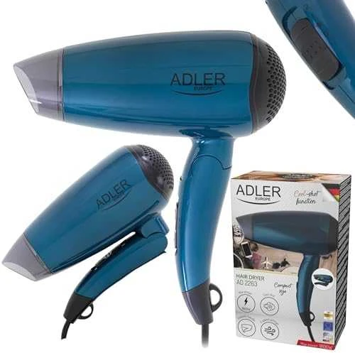 Adler | Plaukų džiovintuvas | AD 2263 | 1800 W | Number of temperature settings 2 | Mėlyna