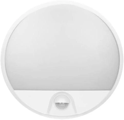 Sieninis šviestuvas Orno AGAT LED 10W, sodo šviestuvas su 140° judesio jutikliu, 800lm, IP54, 4000K, baltas