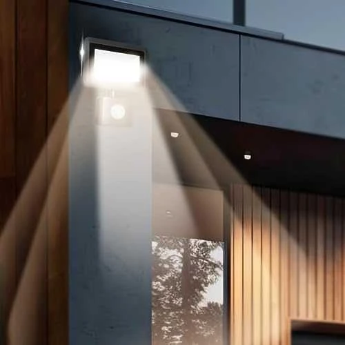 Orno FARO S LED prožektorius su PIR 20W, 1600lm, IP44, 4000K, aliuminis + stiklas