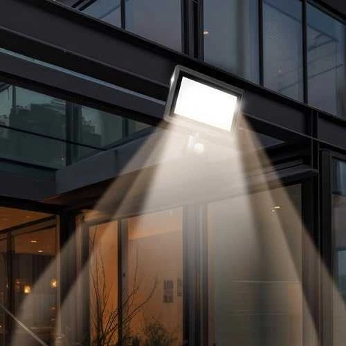 Orno FARO S LED prožektorius su PIR 50W, 4000lm, IP44, 4000K, aliuminis + stiklas