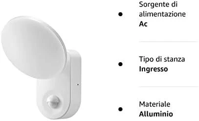 Sieninis šviestuvas Orno RIOLIT LED 15W, sodo šviestuvas su judesio jutikliu, 1100lm, IP65, 4000K, baltas