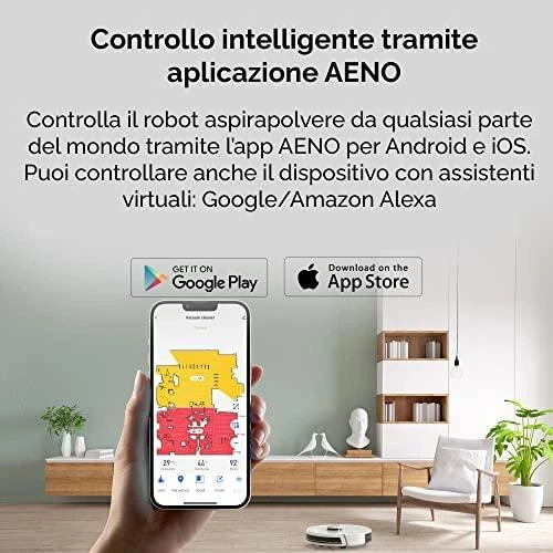 Dulkių siurblys - robotas Aeno RC2S, Baltas
