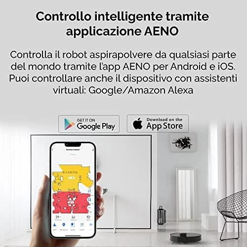 Dulkių siurblys - robotas Aeno RC3S, Juodas