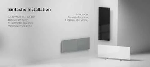 AENO Premium Eco Smart Heater, 700W, Grūdintas stiklas, Infraraudonųjų spindulių+konvekcinis šildymo tipas, LED ekranas, Kištuko tipas: Europa (E/F tipas), Pilkas