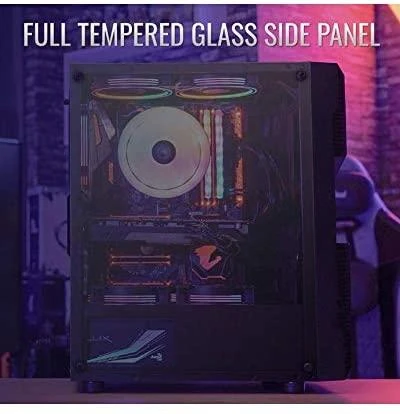 Aerocool Menace Saturn FRGB „Midi Tower“ Juoda