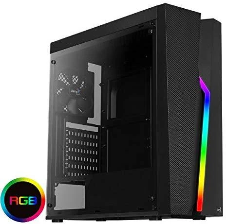 AEROCOOL AEROPGSBOLT-BK-RGB PC dėklas ATX Aerocool BOLT RGB USB 3.0 - 1x120mm Juodas FAN