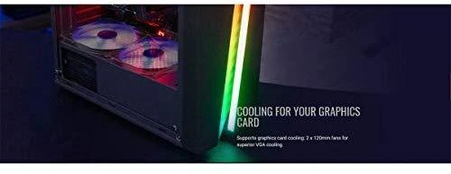 AEROCOOL AEROPGSBOLT-BK-RGB PC dėklas ATX Aerocool BOLT RGB USB 3.0 - 1x120mm Juodas FAN