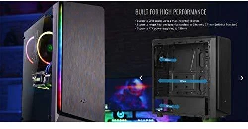 AEROCOOL AEROPGSRIFT-BK-RGB PC dėklas ATX Aerocool RIFT RGB USB 3.0 - 1x120mm Juodas FAN