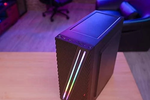 AEROCOOL AEROPGSSTREAK-A-BKRG kompiuterio dėklas ATX Aerocool STREAK RGB USB 3.0 – DVIGUBA RGB JUOSTA 1x80mm VENTILIATORIUS