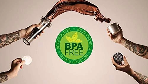 Aeropress Go dalys ir BPA free žymėjimas