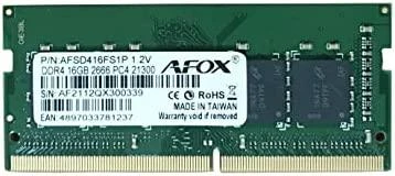AFOX SO-DIMM DDR4 16G atminties modulis 2666 MHz