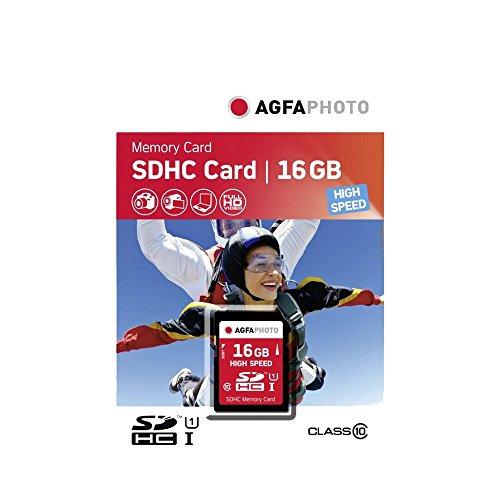 Atminties kortelė „AgfaPhoto“ SDHC kortelė 16 GB didelės spartos, 10 klasės UHS I