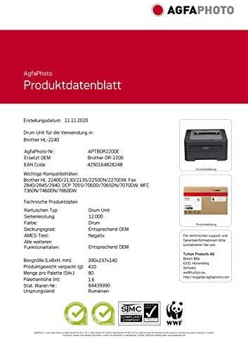 AgfaPhoto Brother HL 2240,DR-2200, DR2200 perdirbta kasetė