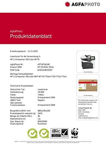 AgfaPhoto HP Laserjet Enterprise 700 Color – MFP M 775 su+/-dn/-f/-su,CE342A, perdirbta kasetė