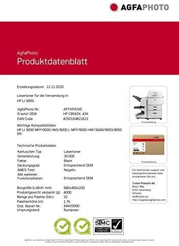 AgfaPhoto HP Laserjet 9000, C8543X, perdirbta kasetė