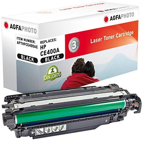 AgfaPhoto HP Laserjet Enterprise 500, CE400A, perdirbta kasetė
