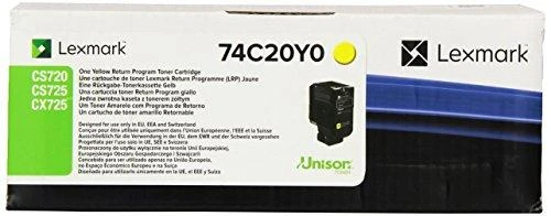 Lexmark 74C20Y0 tonerio kasetė Originalus Geltona 1 vnt