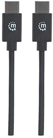 Kabelis USB Manhattan USB-C - USB-C 2 m Juodas (354875)