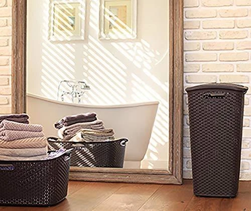 Skalbinių krepšelis curver my style 216581 (55l; 1 kamera; tamsiai ruda)