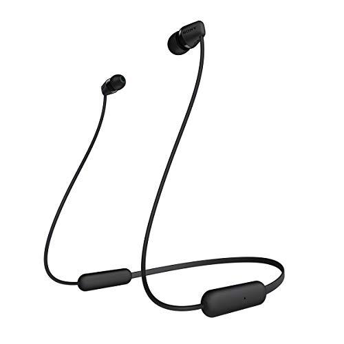 Belaidės į ausį įdedamos ausinės Sony WI-C200B, juodos