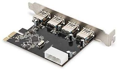 Assmann Electronic DIGITUS USB 3.0 4 prievadų PCI Express papildoma kortelė 4 jungtys A / F Išorinis VL805 mikroschemų rinkinys