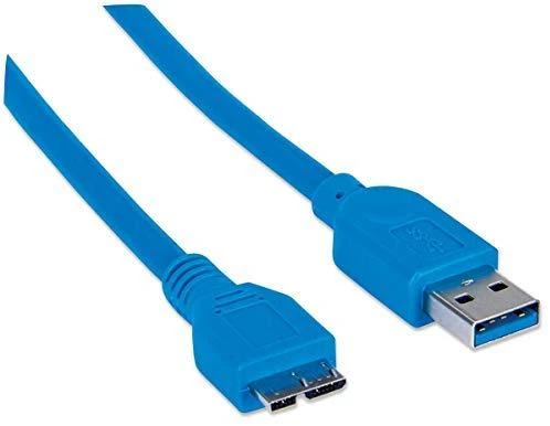 Techly 1.0m USB 3.0/Micro-B USB 3.0 USB kabelis 1 m 3.2 Gen 1 (3.1 Gen 1) USB A Micro-USB B Mėlyna