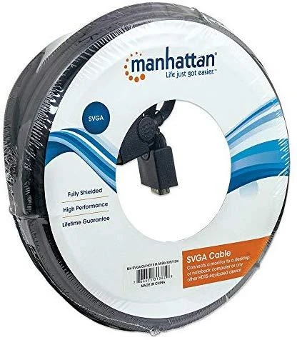 Manhattan SVGA Cable, 20m VGA Cable VGA (D-Sub) Juoda