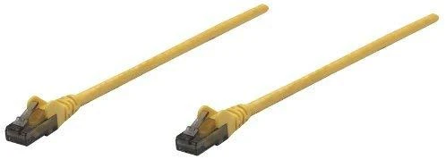 Intracom INTELLINET tinklo kabelis Cat6 U/UTP 0.5m 1.5ft. Geltona RJ-45 Male / RJ-45 Male Paauksuoti kontaktai Polibag