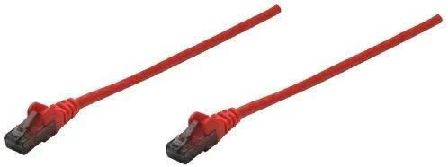 „Intracom INTELLINET“ tinklo kabelis Cat6 U/UTP 1,5 m Raudona 5 pėdų. RJ-45 kištukas / RJ-45 kištukas, paauksuoti kontaktai, polietileninis maišelis