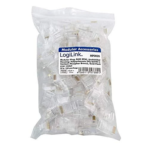 RJ45 tinklo kištukai 100 vnt. pakuotėje