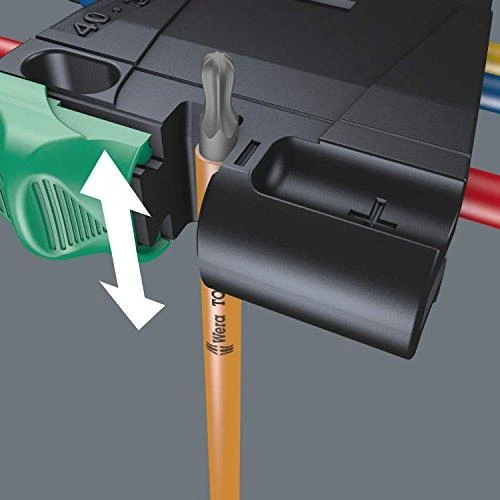 Šešiakampių L-Formos raktų rinkinys suapvalintu galu Wera BlackLaser Multicolour 950 SPKL/7vnt, 1,5-6mm