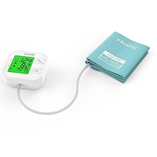Kraujospūdžio matuoklis iHealth | Trasa | KN-550BT | Baltas/Mėlyna | Kraujospūdžio (sistolinio ir diastolinio) apskaičiavimas, Širdies susitraukimų dažnio skaičiavimas | 4 | Belaidis Bluetooth ryšys | Automatinis | Svoris 438 g