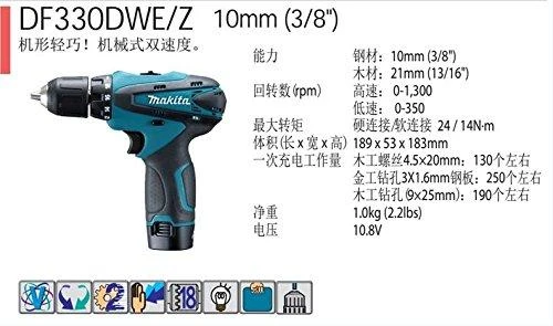 Makita Akumuliatorinis gręžtuvas DF330DWE 10,8V Li-ion